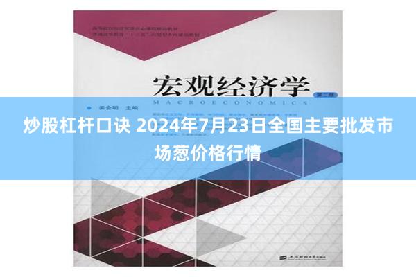 炒股杠杆口诀 2024年7月23日全国主要批发市场葱价格行情