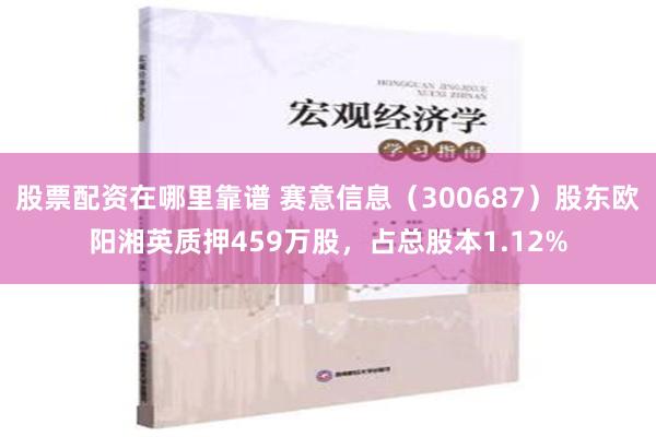 股票配资在哪里靠谱 赛意信息（300687）股东欧阳湘英质押459万股，占总股本1.12%