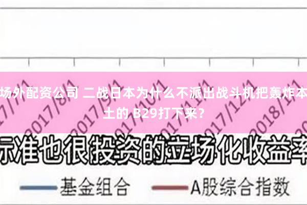 场外配资公司 二战日本为什么不派出战斗机把轰炸本土的 B29打下来？